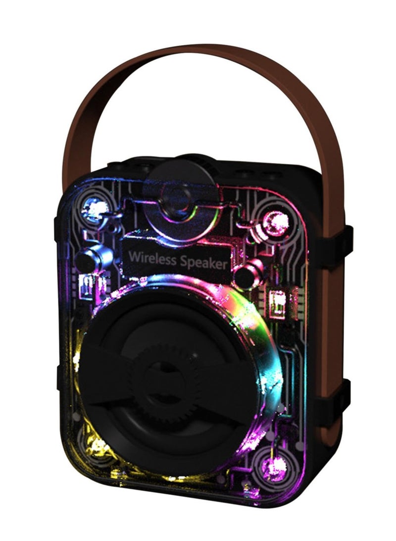 SYOSI Wireless Bluetooth Speaker, Cool Punk Mechanical Outdoor Multifunctional Portable Stereo, with Colourful Running Lights Handheld Wireless Subwoofer Compact Stereo, Good Gifts Choice - Image 1