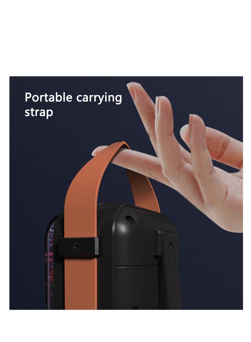 SYOSI Wireless Bluetooth Speaker, Cool Punk Mechanical Outdoor Multifunctional Portable Stereo, with Colourful Running Lights Handheld Wireless Subwoofer Compact Stereo, Good Gifts Choice - Image 4