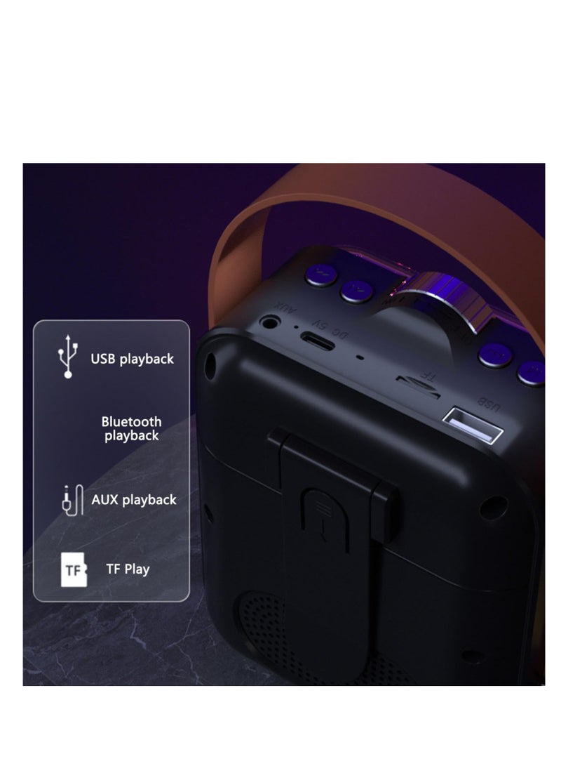 SYOSI Wireless Bluetooth Speaker, Cool Punk Mechanical Outdoor Multifunctional Portable Stereo, with Colourful Running Lights Handheld Wireless Subwoofer Compact Stereo, Good Gifts Choice - Image 5