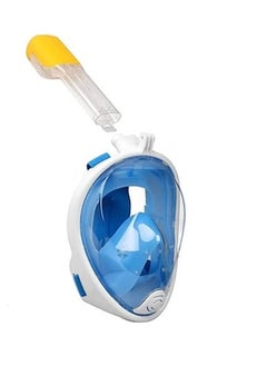 Generic Generic Anti fog detachable dry snorkeling full face mask set scuba diving mask, size l, blue  - Image 1