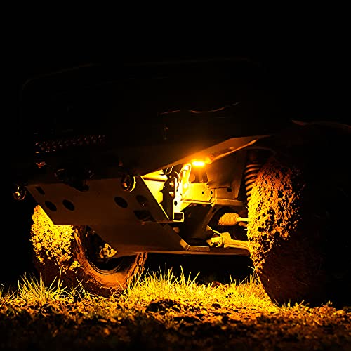 KC HiLiTES Cyclone V2 LED - Rock Light - 6-Light System - Amber - 5W Flood Beam - Image 2