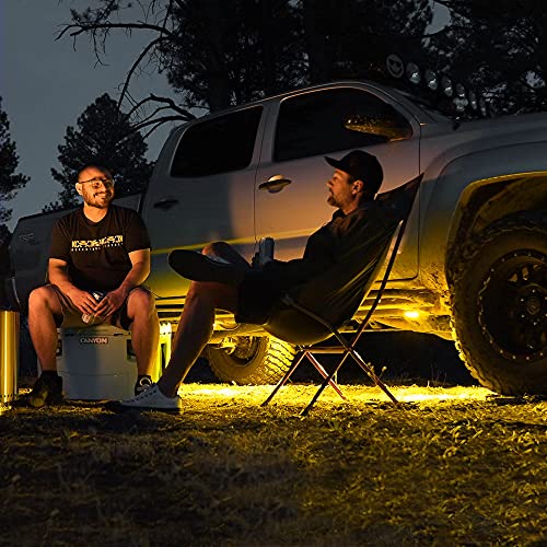 KC HiLiTES Cyclone V2 LED - Rock Light - 6-Light System - Amber - 5W Flood Beam - Image 3