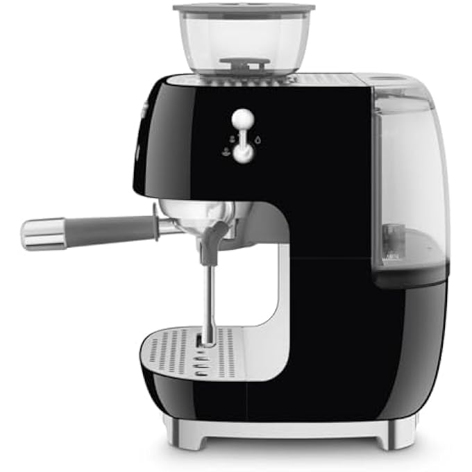 سميج ماكينة قهوة على طراز الخمسينيات مع مطحنة مدمجة باللون الأسود Egf03Blau النسخة الدولية - Image 2