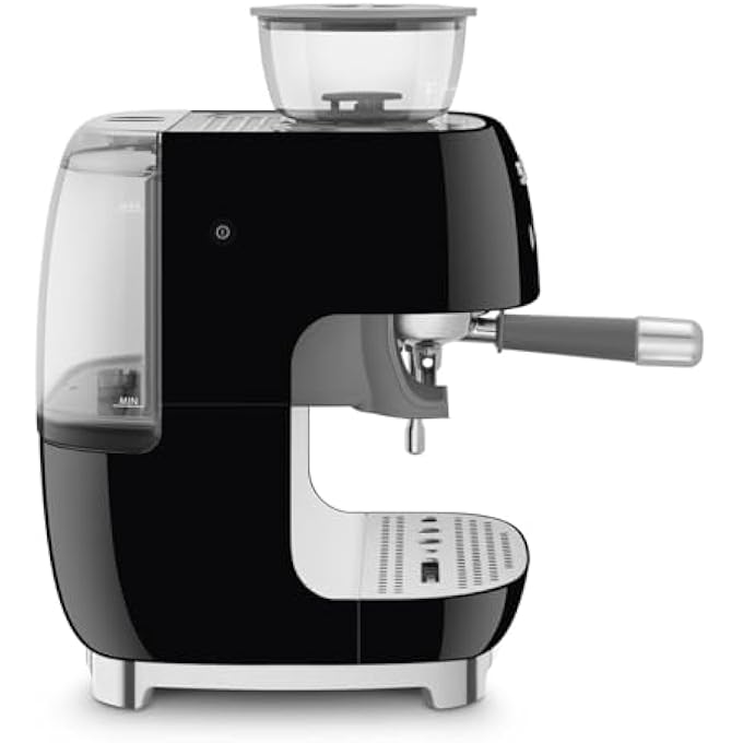 سميج ماكينة قهوة على طراز الخمسينيات مع مطحنة مدمجة باللون الأسود Egf03Blau النسخة الدولية - Image 3