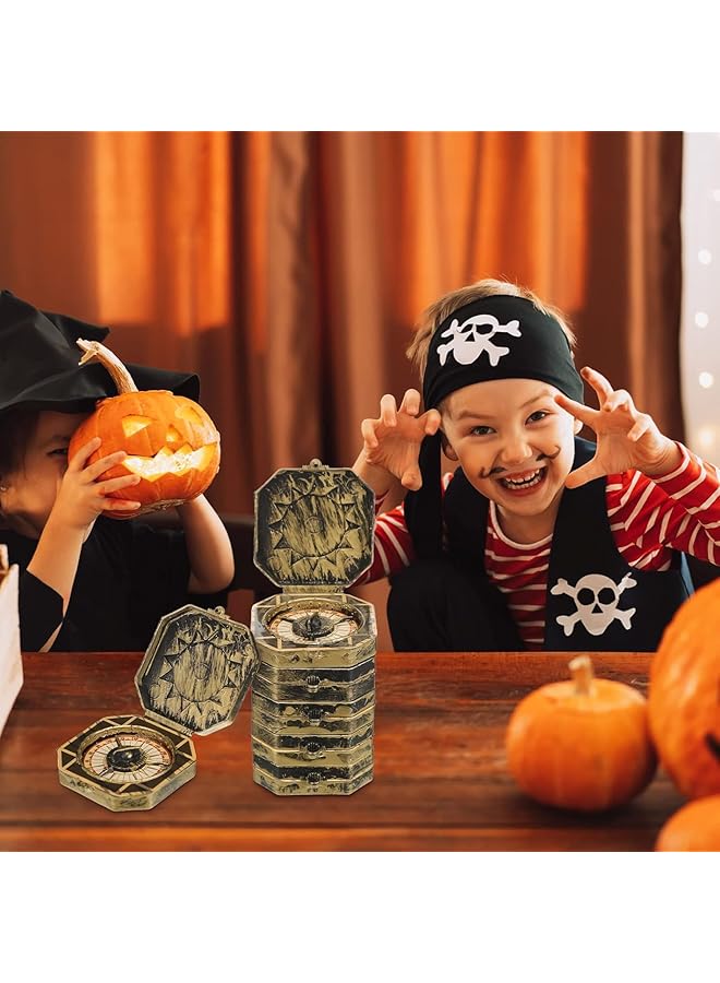 Excefore 24 Pieces Pirate Compass Pirate Party Supplies Bulk Plastic Pirate Compass for Kids Antique Captain Compass Props Toy for Nautical Pirate Theme Cosplay Party Favor Decor 2.4 Inch - Image 3