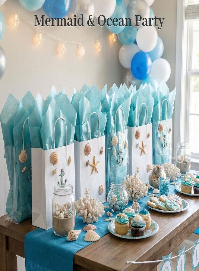 Koogel 86 Sheets Tissue Paper, 14 x 20 Inch Metallic Teal Gift Wrapping Paper Bulk for Birthday DIY Crafts Project Wedding Holidays - Image 2