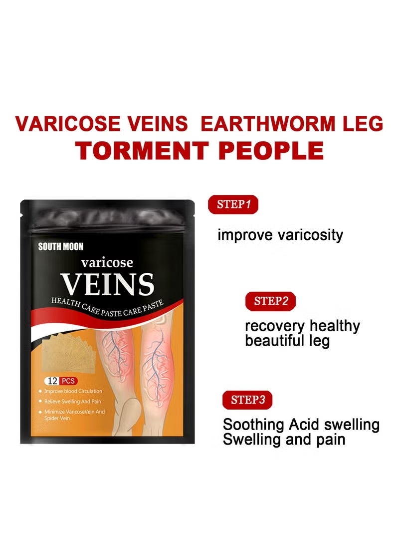 ساوث مون 12 قطعة من رقعة الدوالي، تعمل على تعزيز صحة الشعيرات الدموية وتحسين الدورة الدموية - Image 4