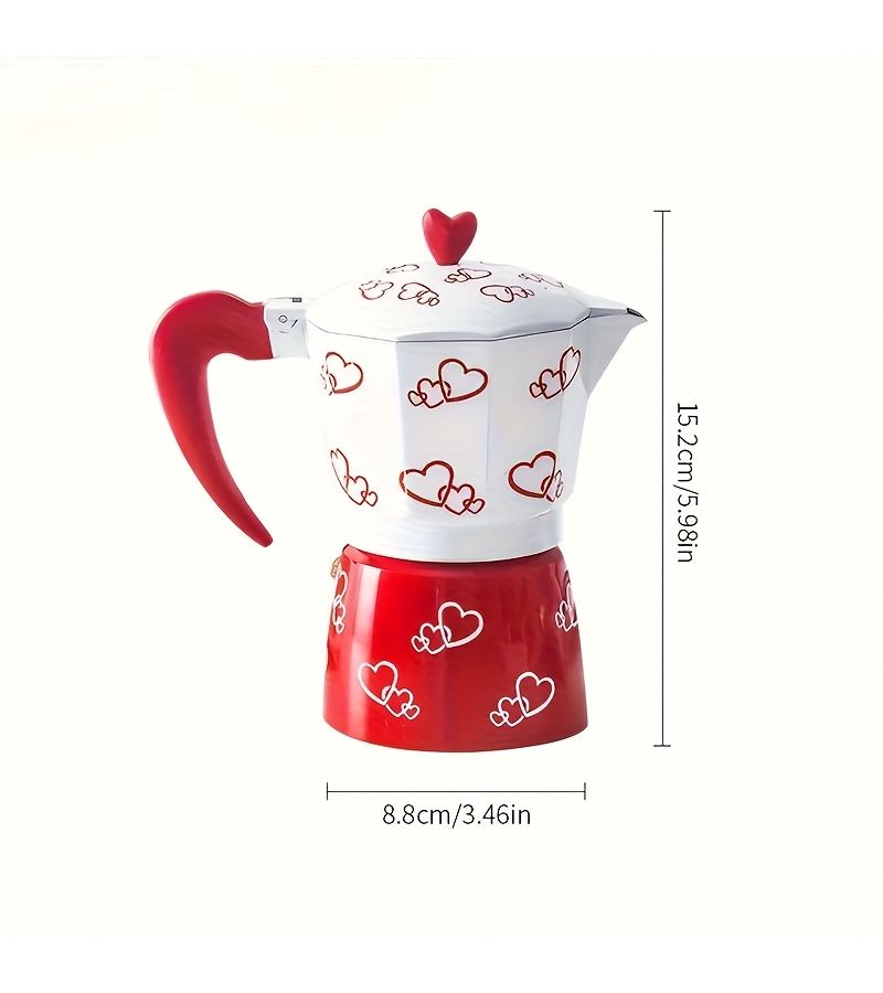 Italian Stovetop Moka Pot Espresso Maker Three Cup Burn Proof Manual Coffee Brewer - Image 2