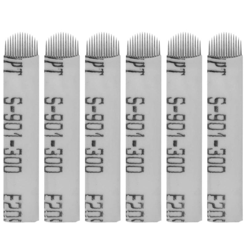 comfrt 100pcs Microblading Needles 14 Pins Permanent Makeup Eyebrows Tattoo Needles Blades - Image 4
