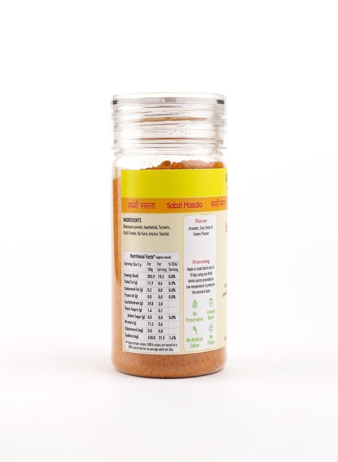 Goosebumps Homemade Sabzi Masala | All Purpose Sabji Shaak masala | 100% Natural Ingredients | Ready to use | Artisanal & Authentic | Vegan Spice | No Bulking Agent, artifical colours or preservatives used | 90 GMS - Image 2