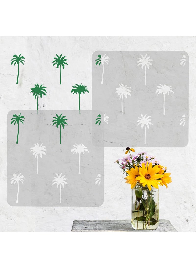 FINGERINSPIRE FINGERINSPIRE Palms Stencil 11.8x11.8inch Reusable Tropical Tree Drawing Template for Wall DIY Art Beach Tree Stencil Summer Theme Stencil for Painting on Wood, Furniture, Fabric, Scrapbooking  - Image 4