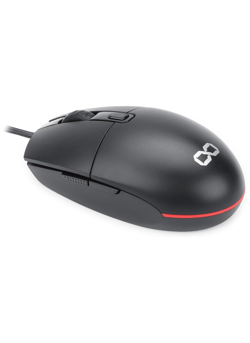 INFINIARC - Wired Keyboard and Mouse Combo, English/Arabic Keyboard, Computer Keyboard and Mouse for PC, Laptop, Desktop, 4 Adjustable DPI/112 Number Keypad - Image 1
