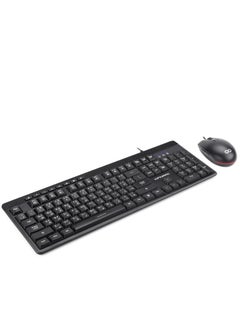 INFINIARC Wired Keyboard and Mouse Combo, English/Arabic Keyboard, Computer Keyboard and Mouse for PC, Laptop, Desktop, 4 Adjustable DPI/112 Number Keypad  - Image 3
