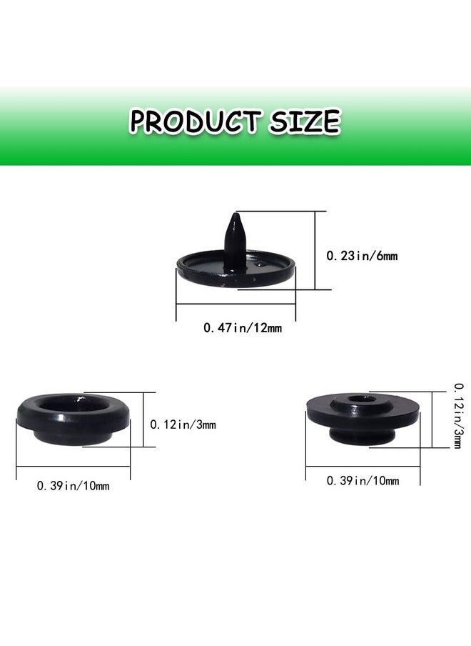 100 مجموعة من أزرار بلاستيكية T5 مستديرة من الراتنج للملابس والحفاضات والحرف اليدوية (أسود) - pzsku/ZAF4D669AA91171C00AEFZ/45/_/1734347889/773b758c-181f-4228-9722-9827af78e694