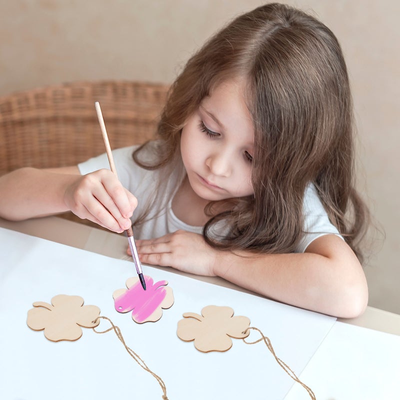 20pcs DIY Pendants Four-leaf Decor Handmade Craft Ornament Party Hanging Adornments - Image 5