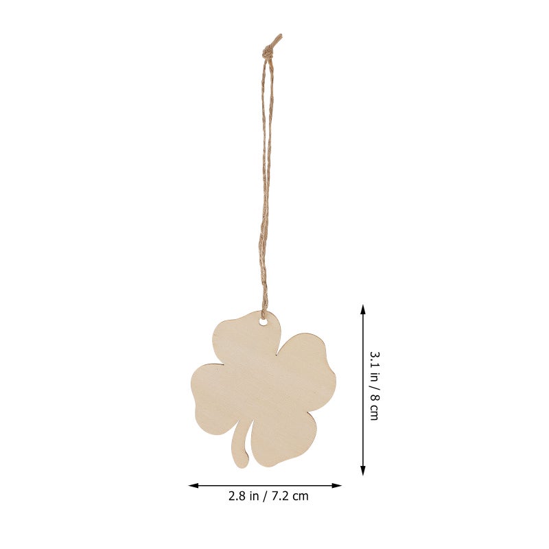 20pcs DIY Pendants Four-leaf Decor Handmade Craft Ornament Party Hanging Adornments - Image 4