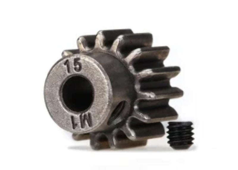 Traxxas 6487X 15T Pinion Gear 10 Metric Pitch fits 5mm Shaft Compatible with Steel spur Gears - Image 2