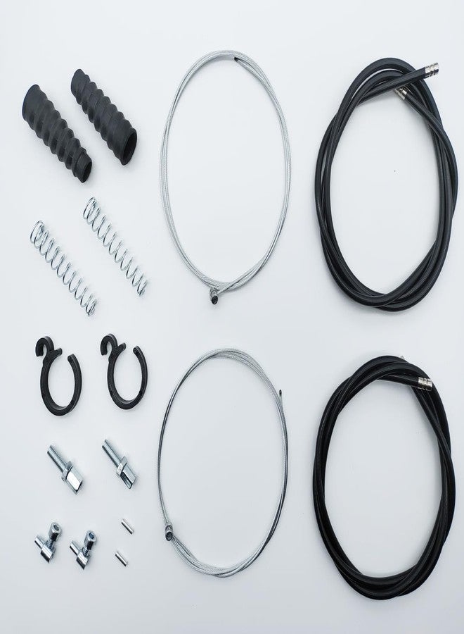 ForconMed Rollator Brake Cable Replacement,45" Brake Cable for The All Brands The Majority of Rollator and Heavy Rollator,Rollator General Brake Cable Parts,Universal Parts,16 Piece Set.(16Pcs/Pkg,Black) - Image 1