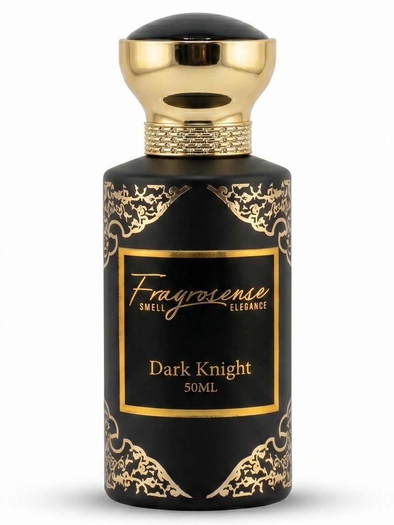 عطر دارك نايت للرجال 50 مل - عطر فرنسي فاخر يدوم طويلاً للرجال، رائحة جلد مدخن، عنبر وتوابل دافئة ذكورية، بخاخ عطر