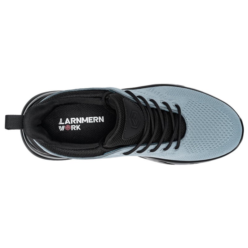 LARNMERN Men Non Slip Work Sneakers Water Resistant Food Service Zapatos Trabajo Antideslizantes Walking Shoes Waterproof Shoes Slip-on, Sky Blue 10.5 - Image 5