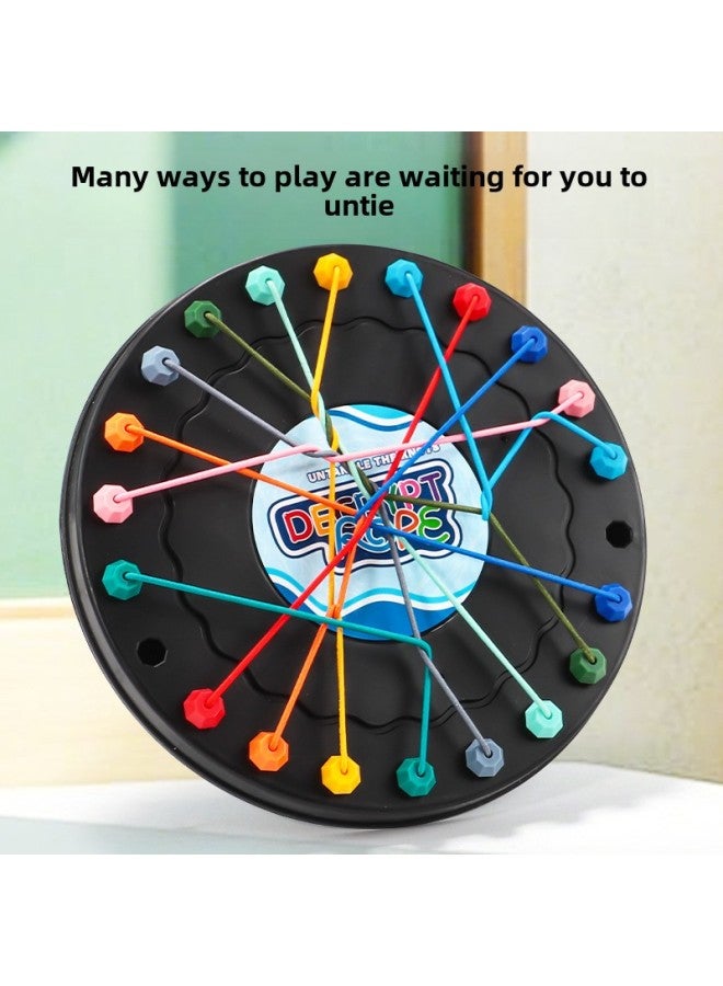 Rope-lifting Big Battle Challenges Board Games Toys Children's Educational Logical Thinking Parent-child Interaction Development Concentration-Color:Small Deconstring Battle