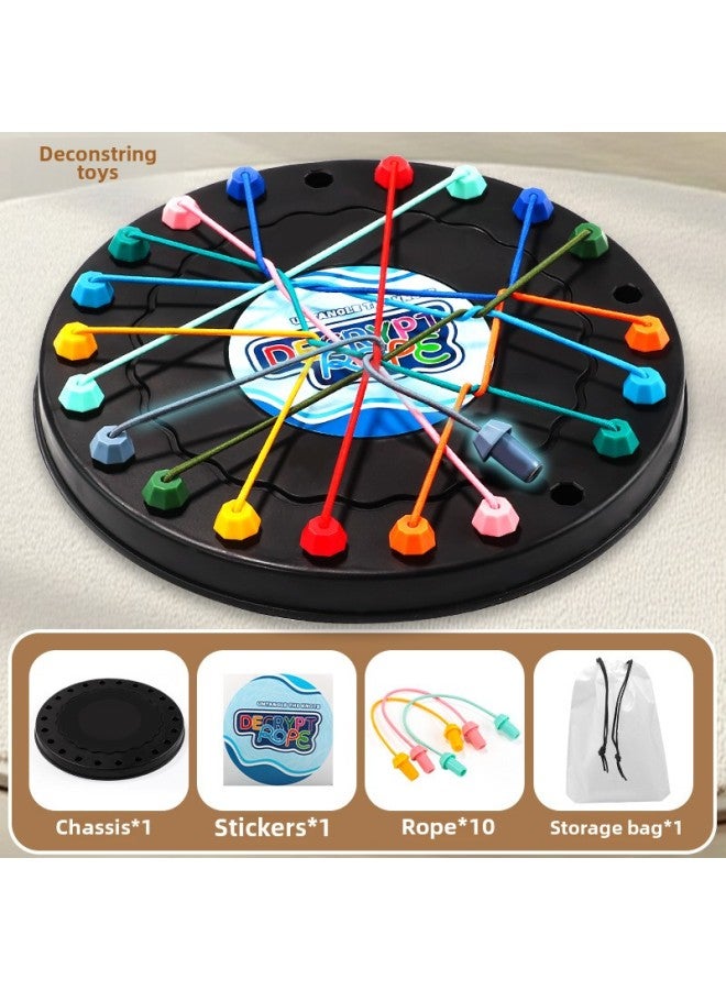 Rope-lifting Big Battle Challenges Board Games Toys Children's Educational Logical Thinking Parent-child Interaction Development Concentration-Color:Small Deconstring Battle