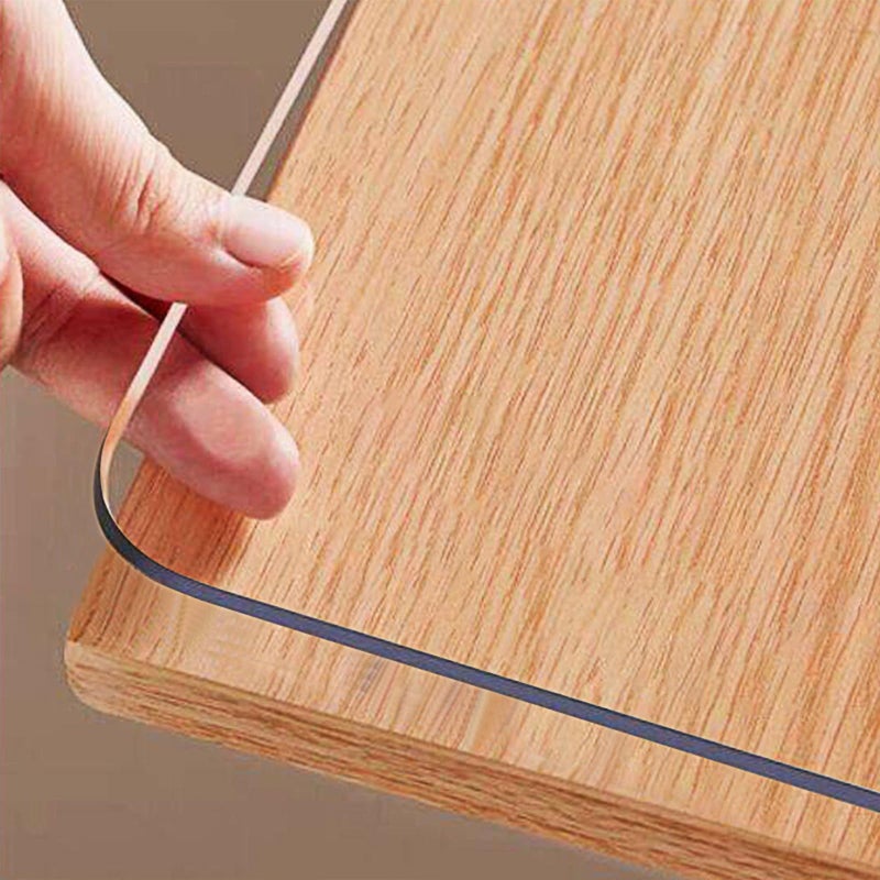 Clear Table Protector 20 x 60 Inch 15mm Thick Plastic Table Cover Waterproof PVC Clear Table Cover Protector Desk Protector Mat Writing Desk Pad for Desktop Coffee  Dining Room Table