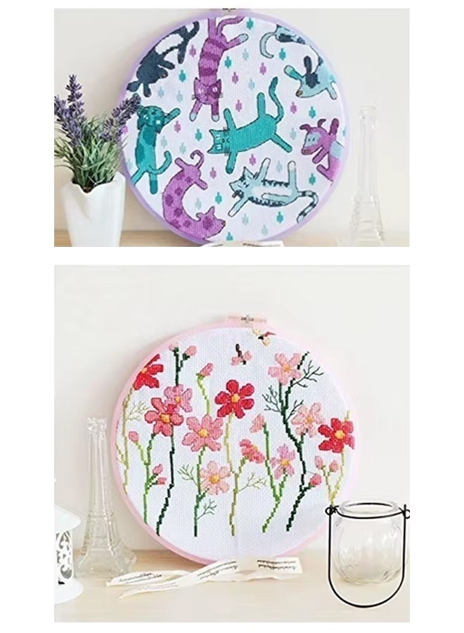Embroidery Hoops, 5Pcs Round Cross Stitch Ring Circle Hoops Frame Adjustable For Craft, 5 Sizes - Image 2