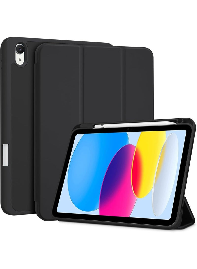 ميجوفاست جراب لجهاز iPad (الجيل الحادي عشر، إصدار 2025، مقاس 11 بوصة) - سلسلة Rebound - يتميز بحامل مدمج للقلم، وغطاء خلفي مرن، وحامل قابل للطي بثلاث وضعيات، وخاصية السكون/التنبيه التلقائي - متوافق مع الطرازات A3354 وA3355 وA3356 - اللون: أسود. - Image 1
