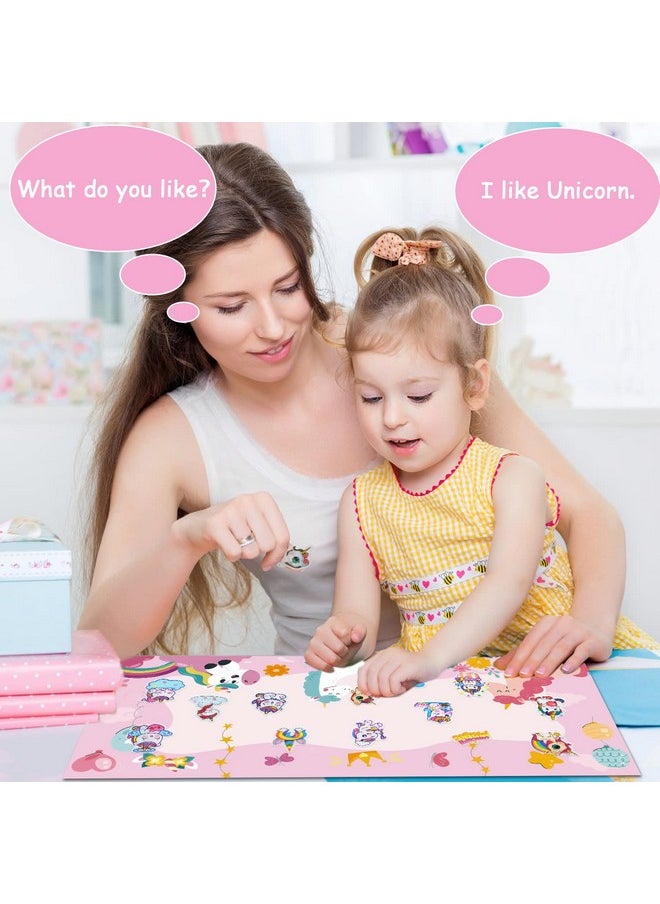 Airnogo AIRNOGO Unicorn Sticker Book for Kids 2 Pcs Reusable Sticker Book, Sticker Books for Toddlers, Sticker Activity Book, Kids Stickers for Travel Restaurants Classroom etc, 3+ Year Old Girl Gifts  - Image 3