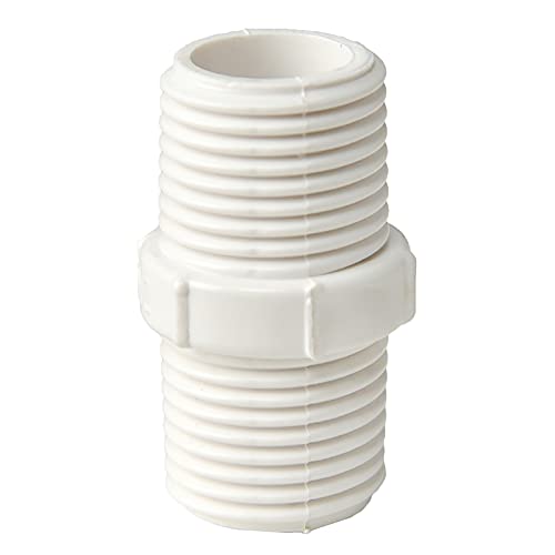 FangKingNo 10pcs 0.75 Inch PVC Nipple Male to Male coupling adaptor of Thread plumbing PIPE connection 3/4Inch (3/4" pack of 10) - Image 2