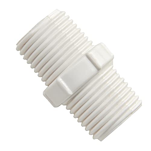 FangKingNo 10pcs 0.75 Inch PVC Nipple Male to Male coupling adaptor of Thread plumbing PIPE connection 3/4Inch (3/4" pack of 10) - Image 3
