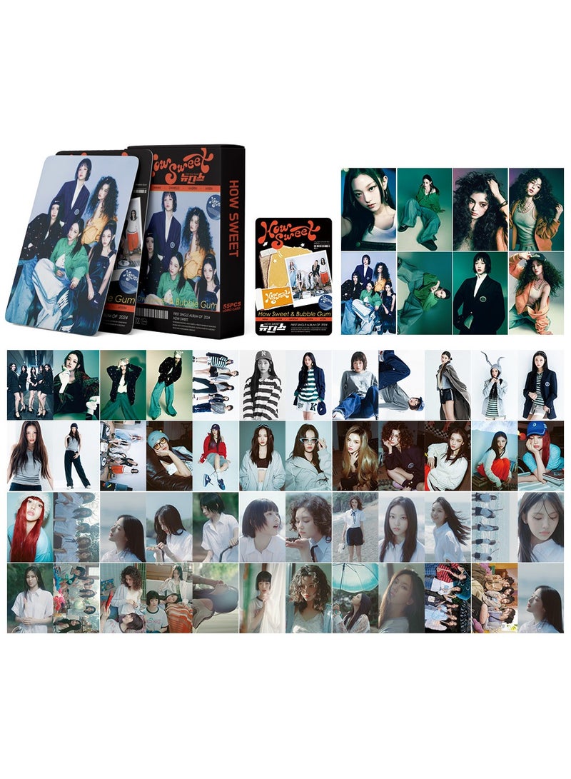 NIBEMINENT 55 Pcs Kpop NJZ HOW SWEET Lomo Cards Card For Fans Collection Gifts - Image 1