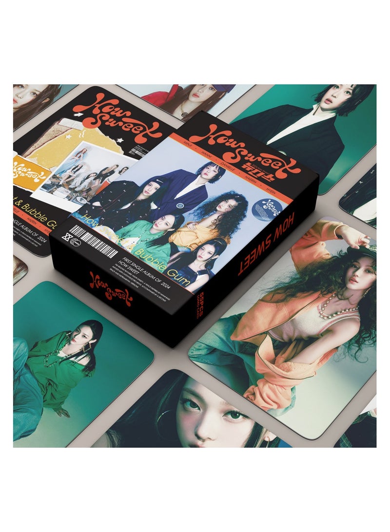 NIBEMINENT 55 Pcs Kpop NJZ HOW SWEET Lomo Cards Card For Fans Collection Gifts - Image 2