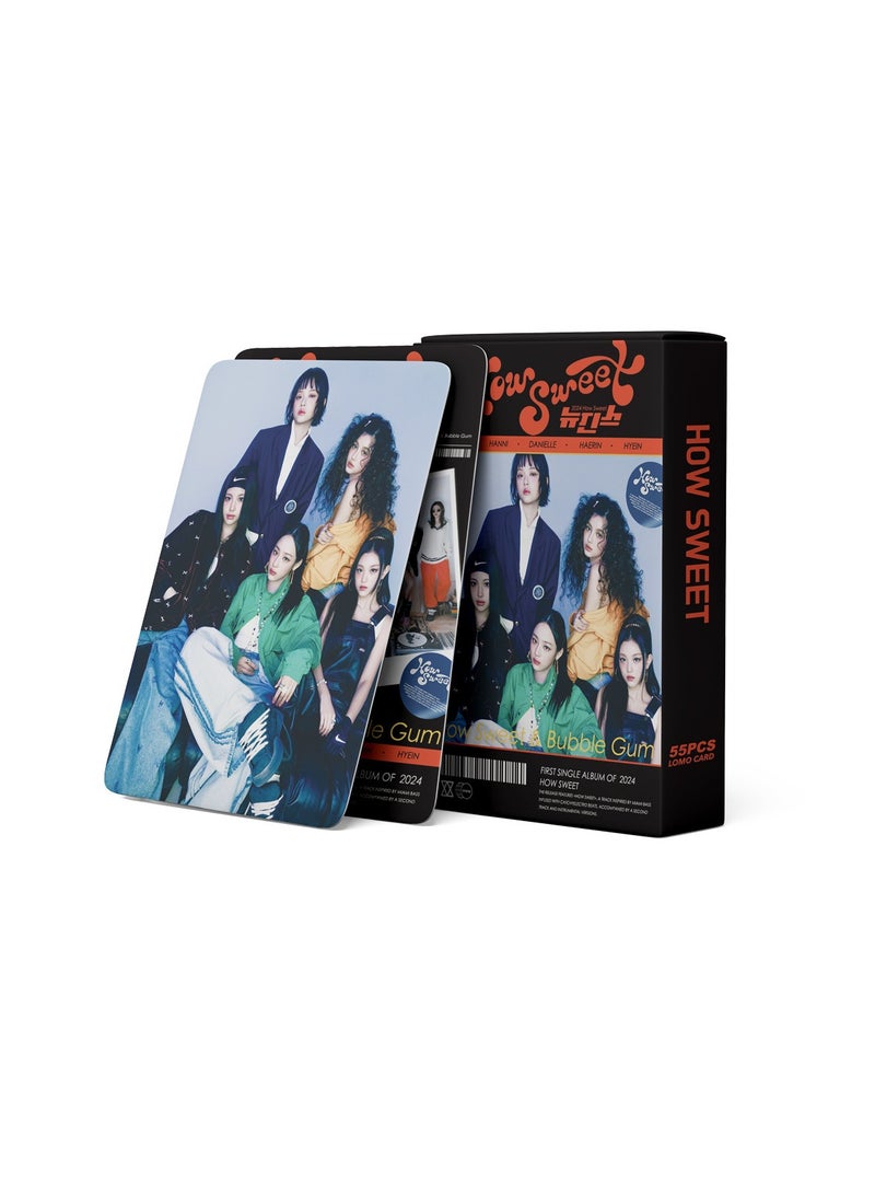 NIBEMINENT 55 Pcs Kpop NJZ HOW SWEET Lomo Cards Card For Fans Collection Gifts - Image 3