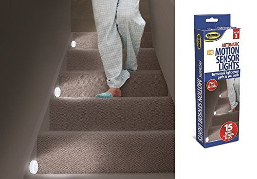 Ideaworks 3 Motion Sensor Lights Stairs Path Night LED Automatic Hall Hallway Bathroom New - Image 3