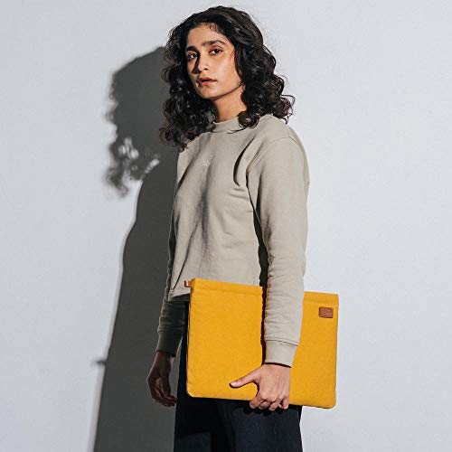 DailyObjects Solid Mustard Yellow Skipper Sleeve for MacBook 15 Inch - Image 4