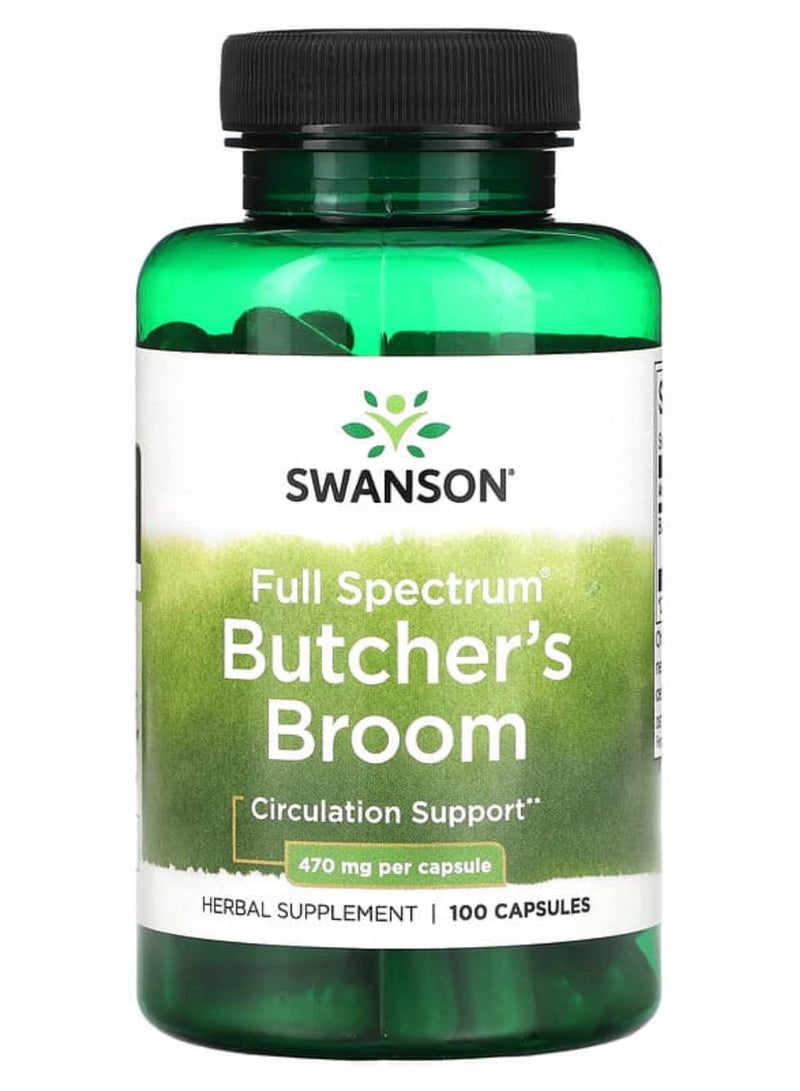 سوانسون مكنسة الجزار كاملة الطيف 470 ملجم 100 كبسولة