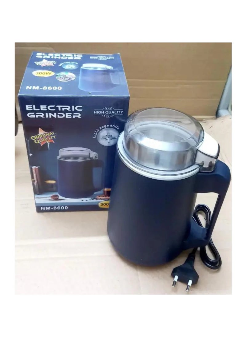 Generic 200W Electric Coffee and Spice Grinder - Ultra-fine Coffee Grinder The blade is made of 304 stainless steel, it can handle spices, grains, dry medicinal herbs, seeds, nuts, coffee beans, etc. One-button switch design, you can easily control the coarseness of the grind with just one finger.  - Image 1