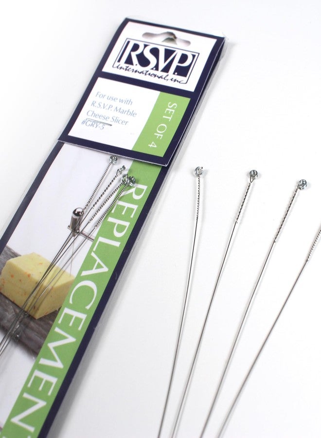 آر أس في بي انترناشيونال قطاعة جبن RSVP الدولية، تقطع الجبن واللحوم والمقبلات الأخرى، 5.75 × 0.13 بوصة، أسلاك بديلة للرخام الرمادي - Image 5