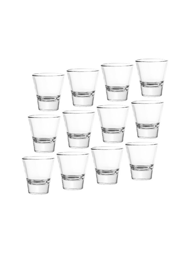 Luminarc ✨ Elegant clear glass set – 12 pieces with a modern design (7.5 cm height) - Image 5
