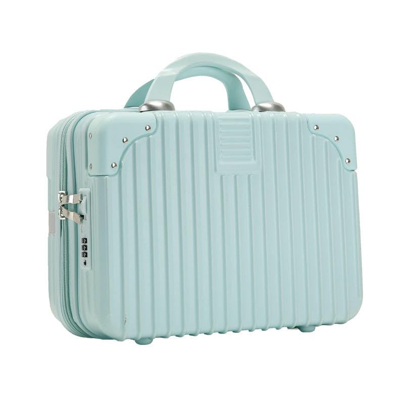 SUNBEET Makeup Case Suitcase, Mini Bag, Mini Hard Shell Travel Luggage, Women Portable Water Proof Carrying Suitcase, Organizer Bag, Small Hard Shell Cosmetic Lugge Bag, Water Proof (B-Pista) - Image 1
