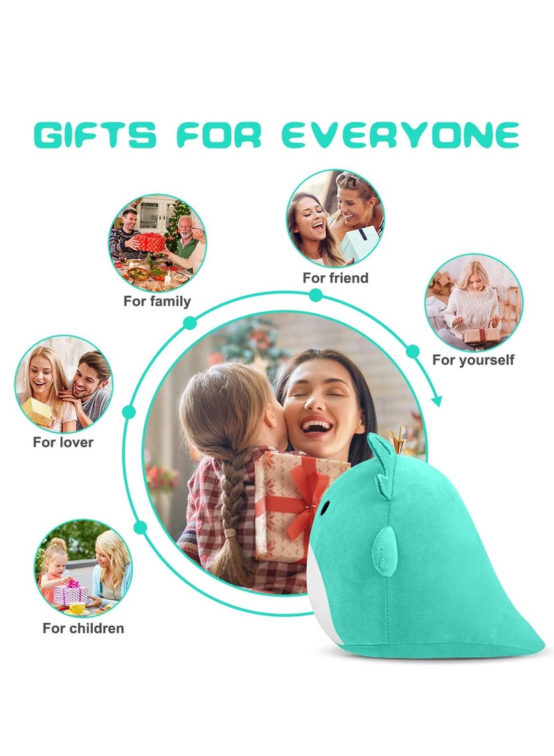 SYOSI دُمى محشوة على شكل أكسولوتل 20 سم وسادة محشوة ناعمة دمى قابلة للجمع وسائد محشوة للأطفال لأعياد الميلاد زرقاء - Image 3