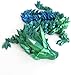 Flavery 3D Printed Dragon 24 inch Large Pearly Sheen Articulated Dragon Fidget Toy 3D Printed Gift for Birthday Figurine DecorGreen Mix Blue - Image 2