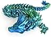 Flavery 3D Printed Dragon 24 inch Large Pearly Sheen Articulated Dragon Fidget Toy 3D Printed Gift for Birthday Figurine DecorGreen Mix Blue - Image 4