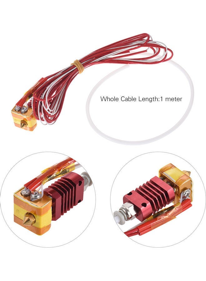 NIBEMINENT 3D Printer Extruder Kit Red/White/Yellow  - Image 4