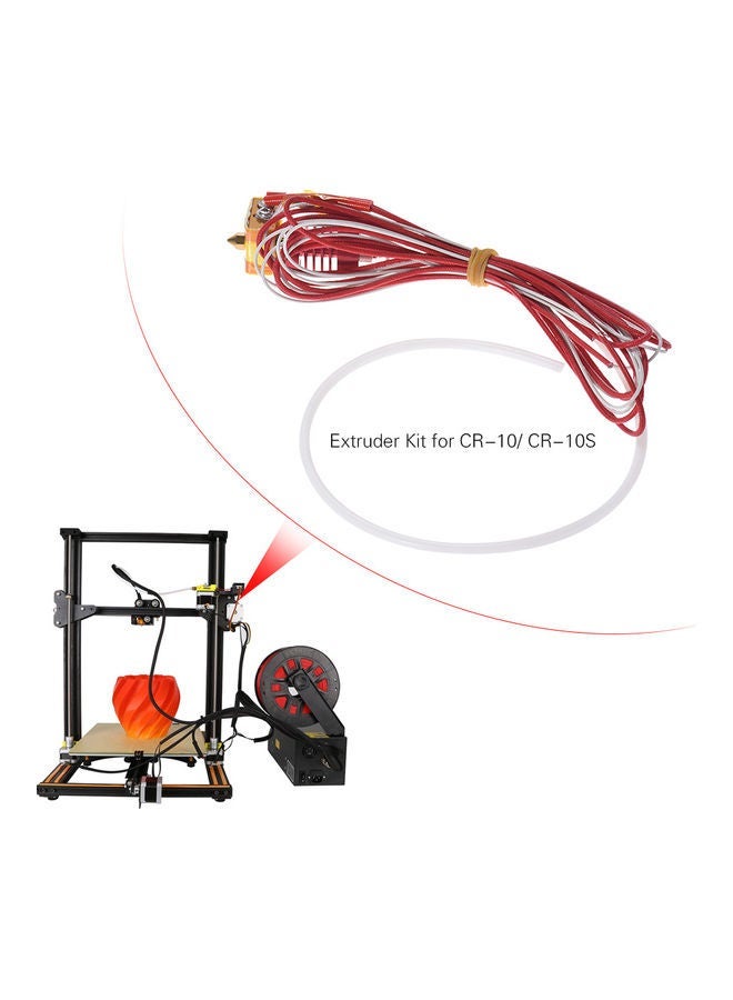 NIBEMINENT 3D Printer Extruder Kit Red/White/Yellow  - Image 5
