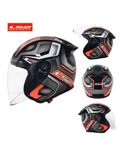 LS2 HELMET OF608 HALF Face Racing Helmet - Color: Black Orange Grey - pzsku/ZAF4E74C6CA75F66AE5A5Z/45/1741167746/3eab42b3-8256-471d-be91-6724b012b119