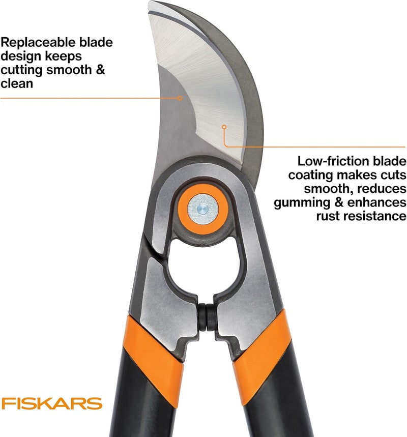 Fiskars مقص مقوى، أداة قطع فروع ثقيلة الوزن مع شفرة قابلة للاستبدال، 30"، أسود/برتقالي - Image 2