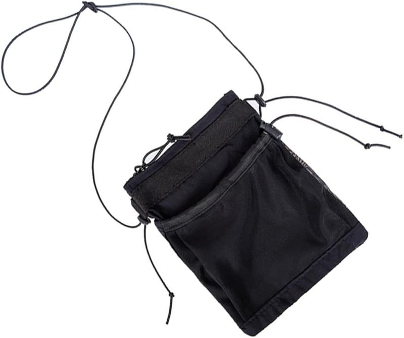Mesh Crossbody Bag For Men And Women With Hollow Design Phone Pocket Black Casual Travel Storage - Image 1